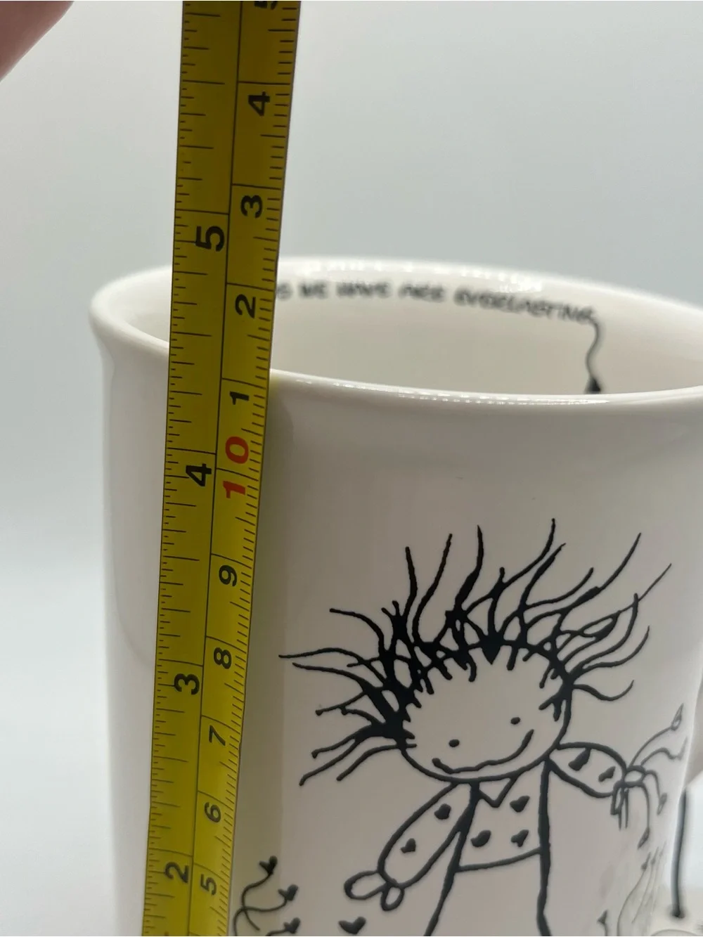 Enesco Children of the Inner Light Marci Mug “GODMOTHER “ Gift Idea white black